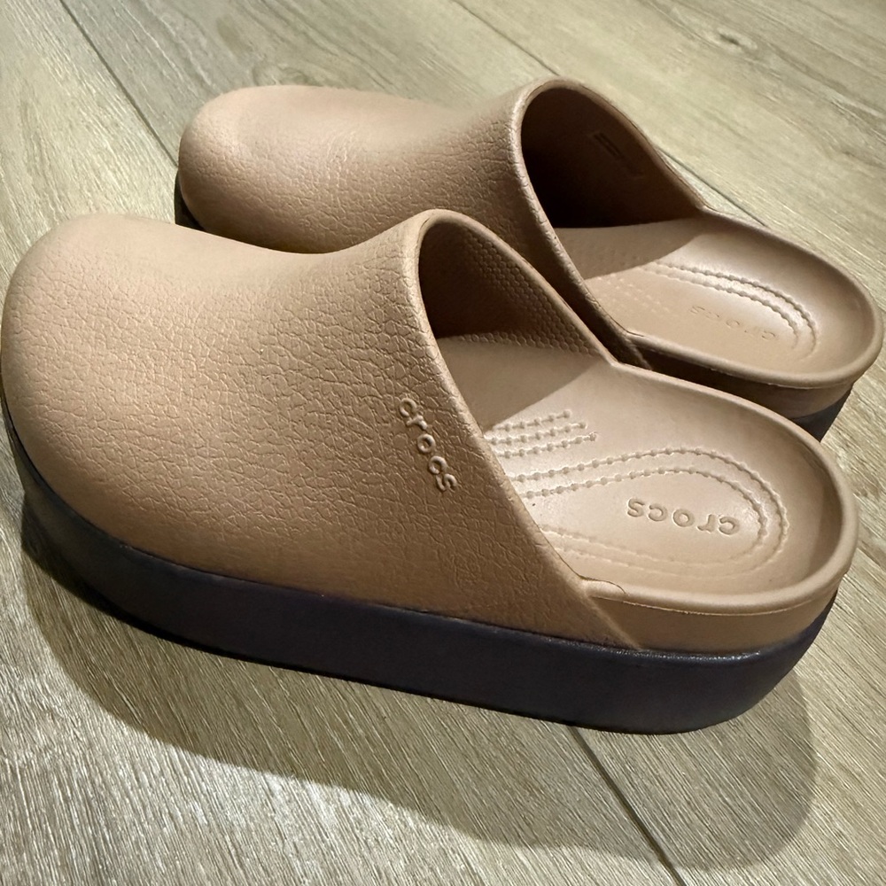 CROCS Brown Platform Clogs - image 3